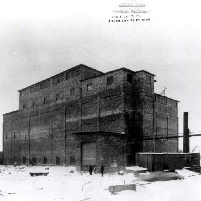 Bâtiment de lixiviation.