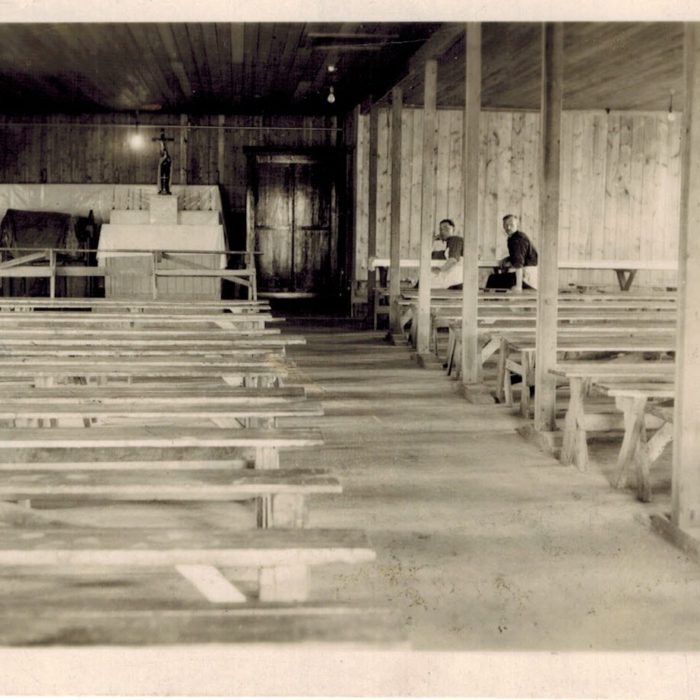 Temporary chapel camp.